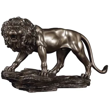 

[MGT]American retro male lion copper resin animal statue decoration office wine cabinet porch home office decoration crafts