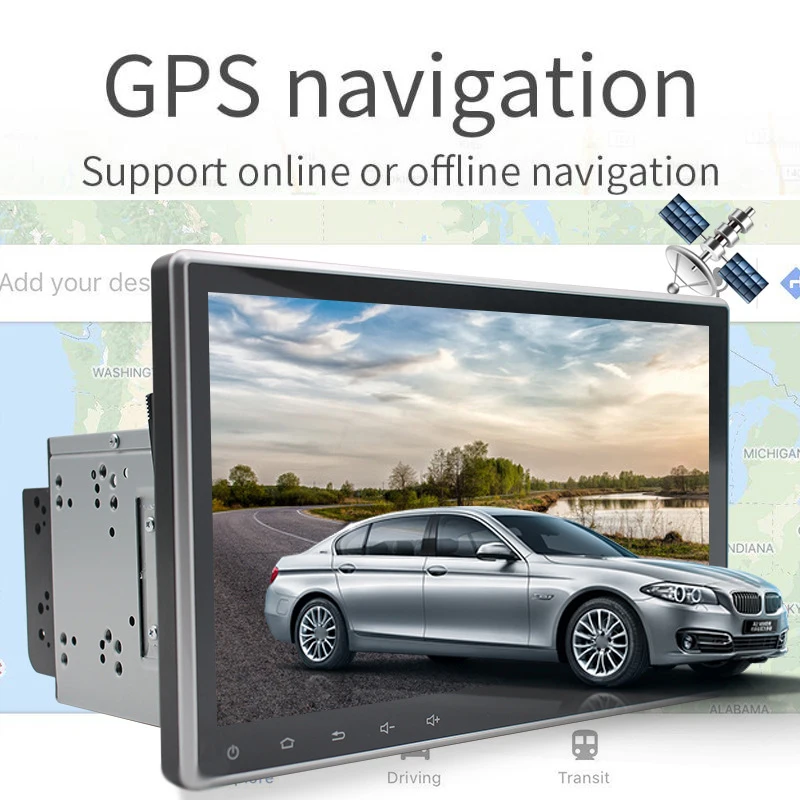 9 Inch 2 Din Android 8.1 Car Universal Navigation HD Contact Screen Bluetooth GPS Navigation Multimedia