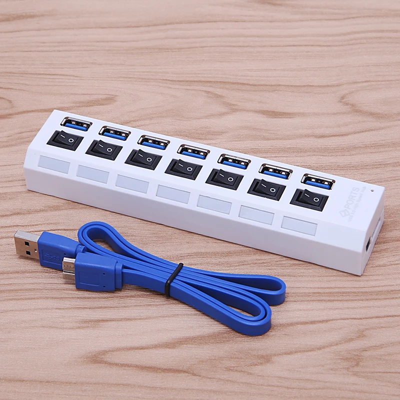 7 Порты и разъёмы USB 3,0 концентратор с переключателем ВКЛ/ВЫКЛ
