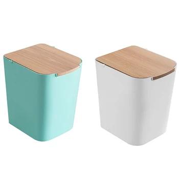 

Environmental Trash Can Household Trash Can Press Storage Bin with Lid Trash Can Kitchen Bathroom Trash Can
