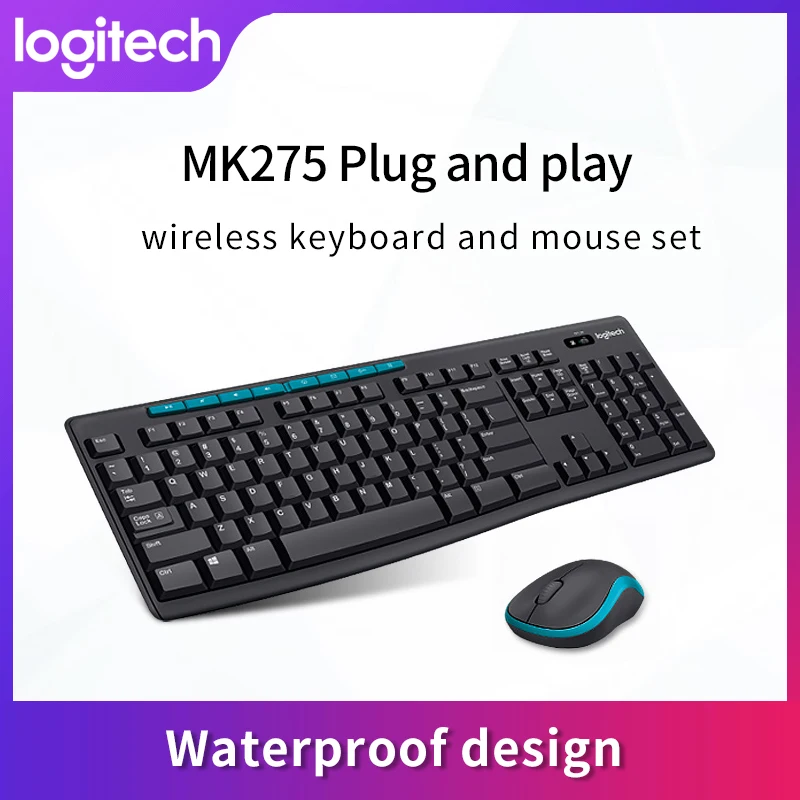 Комплект Logitech MK275 беспроводной клавиатуры и мыши клавиатура мышь для ноутбука