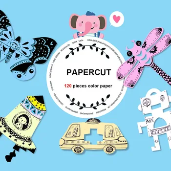 

Art Cards Aninal Zoo Puzzle Magic DIY Children Paper Cutting Card Birthday Gift Learning Montessori Funny Fashion Paper Cutting