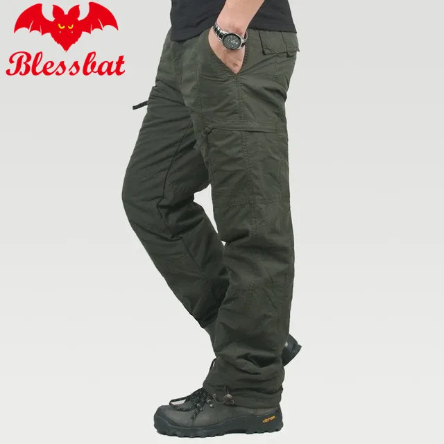 

Men's wool pants, winter pants, thick, warm, full length, with multiple pockets, loose military tactical pants, large size 3XL