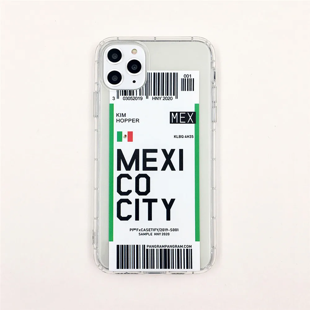 Чехол для iPhone 6 6 S 7 8 Plus 11 Pro X XS Max XR Houston Chicago, прозрачный мягкий чехол - Цвет: Mexico City