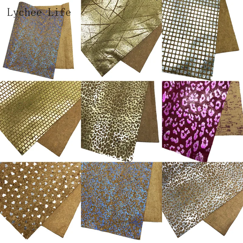 Lychee Life 29x21 см A4 винтажный мягкий пробковый материал для шитья синтетическая кожа для рукоделия