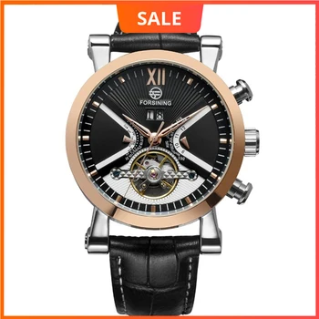 

Top Automatic Mechanical Steampunk Watches Luxury skeleton watch men Tourbillon bronze watches Male clock relogios masculino
