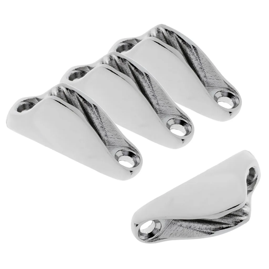 4 x Heavy Duty Boat Rope Clam Cleat Marine 316 SS