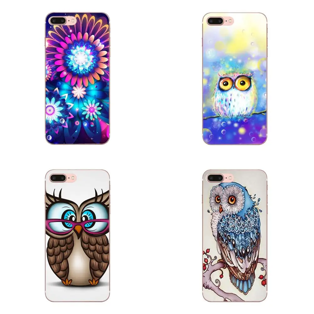 Милый чехол из ТПУ с мультяшными совами животными любовными цветами для Samsung Galaxy