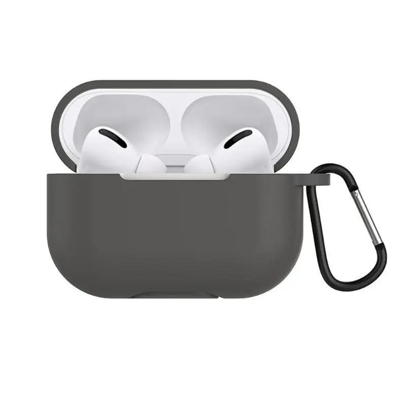 Силиконовый чехол для наушников Защитный чехол с карабином для Apple Airpods Pro поддержка дропшиппинг