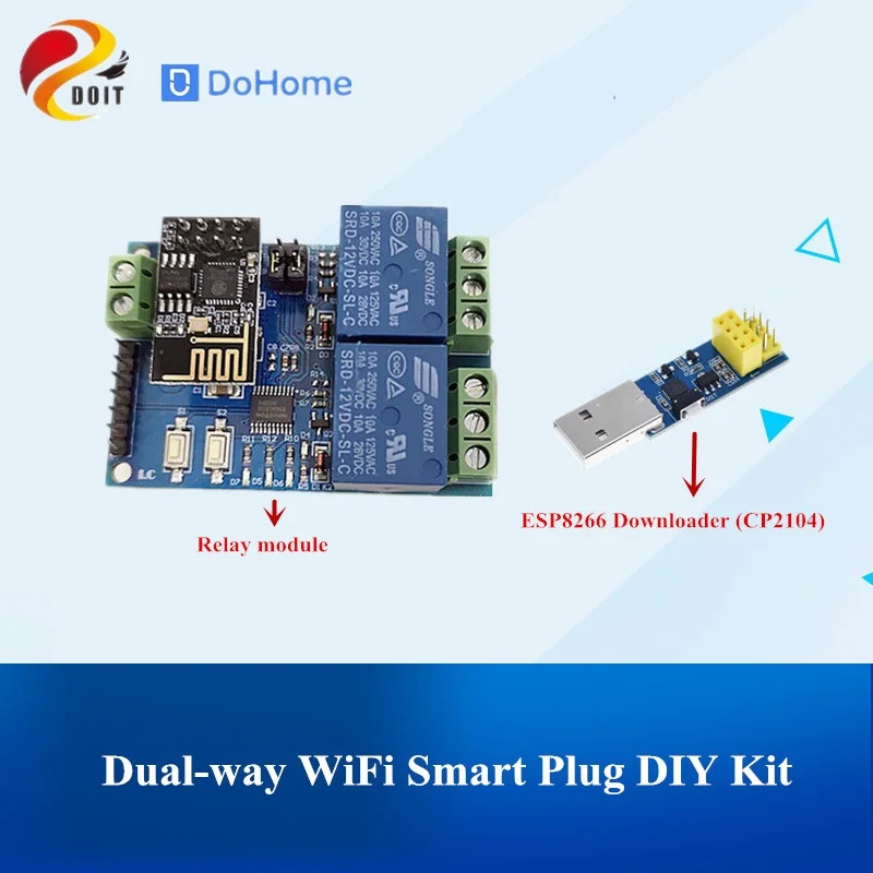 Умная розетка DoHome DIY двухсторонняя смарт Wi Fi может использовать Siri (без Apple MFi)