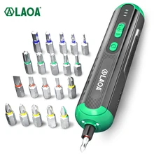 LAOA Electrical Screwdriver Set 4V Lithium-ion Battery Multifunctional Rechargeable Cordless Power Drill with Bits Kit