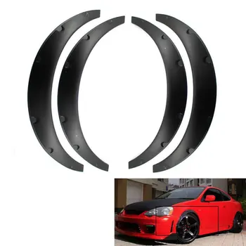 

4x Universal Car Fender Flares Arch Wheel Eyebrow Protector mudguards Sticker Matte Black
