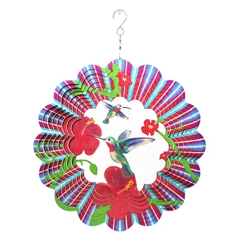 

Stainless Steel Wind Spinner- 3D Indoor Outdoor Garden Decoration Crafts Ornaments(Bird)
