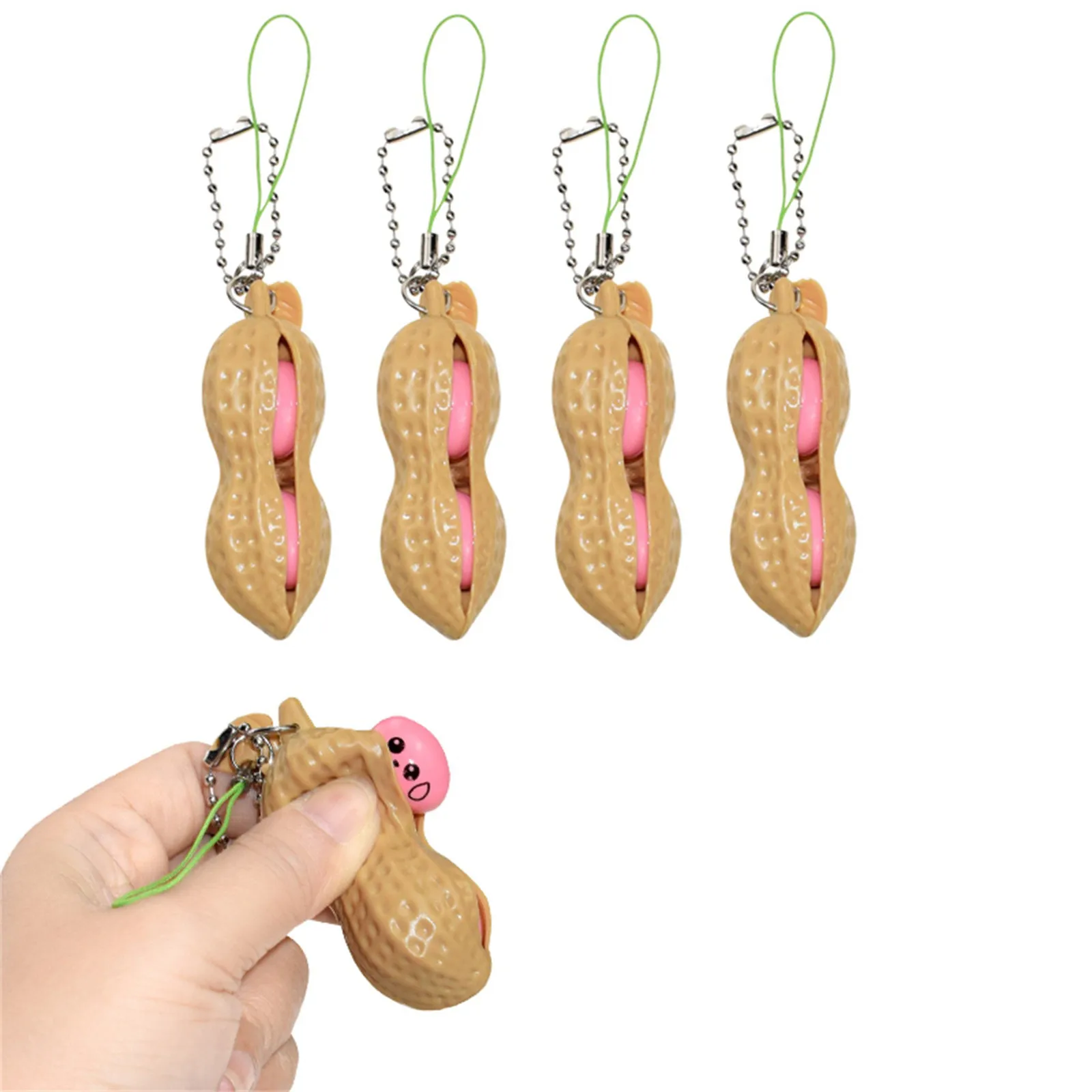 El más nuevo de Edamame juguetes guisantes frijoles llavero papá lo Fidget Squishy descompresión apretar estrés Fidget estrés Popper juguete