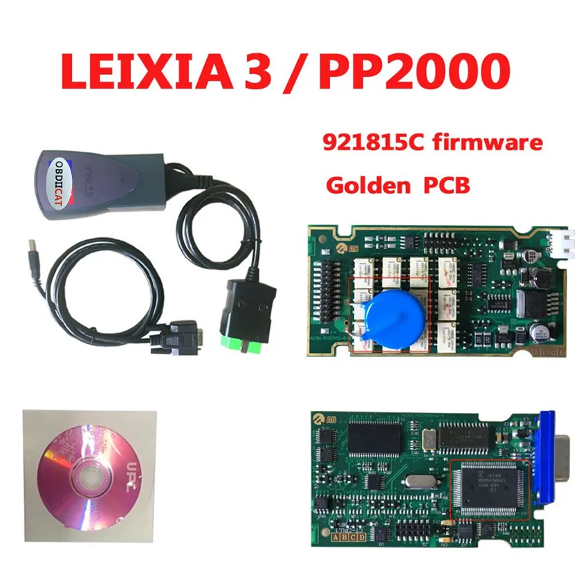 Топ Похожие PCB золота Lexia 3 Высокое качество V7.83 прошивки 92185C Lexia3 pp2000 OBD2 диагностический