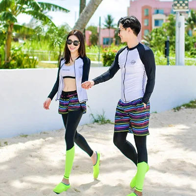 

Outdoor Diving Suit Women's Snorkeling Suit Split Type Sun-resistant Men's Long Sleeve Quick-Dry Swimming Surfing Set Couples Je