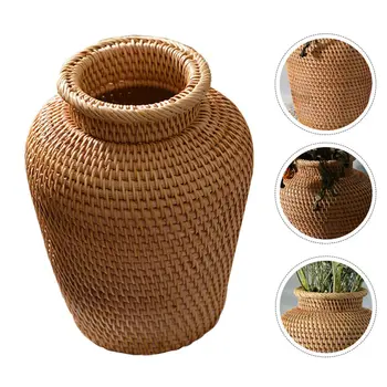 

1pc Flower Basket Flower Arrangement Weaving Container Woven Vase for Sundries Room Plant Flower
