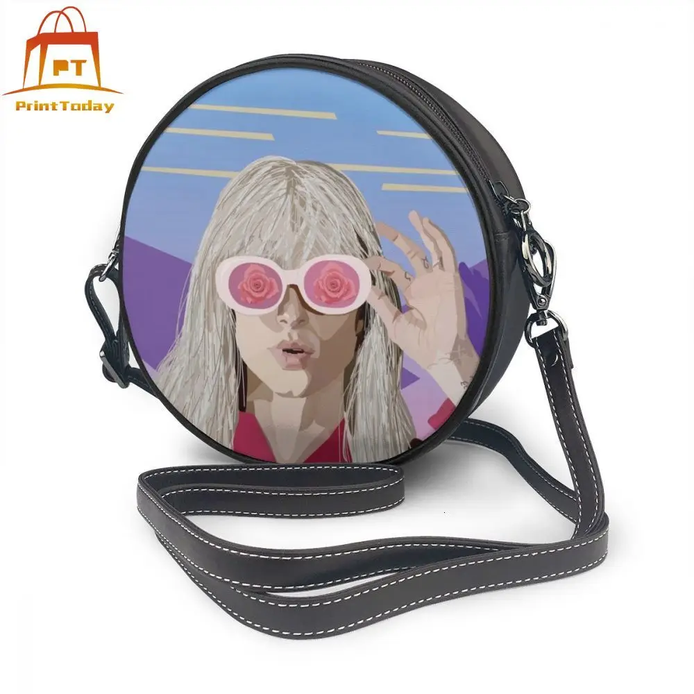 

Hayley Williams Shoulder Bag Rose Colored Boy Leather Bag Shopping Mini Women Bags Teenage Crossbody Trending Round Purse