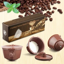 Нержавеющая сталь металл Dolci густо капсулы Crema Capsulas De кафе и 2nd-Gen Crema recargables Dolce Gusto многоразового пользования Кофе Capsula