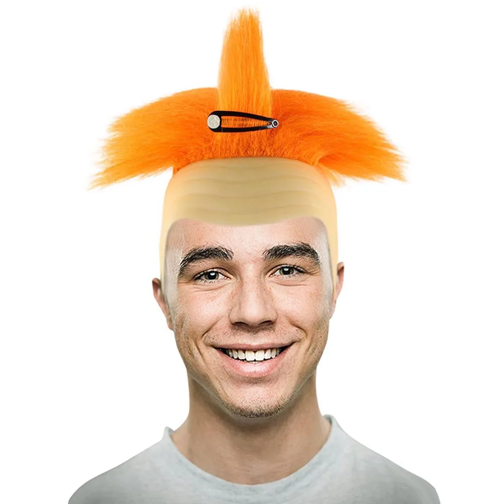 

HPO Synthetic Adult Fanny Clown Orange Cosplay Wigs Clown Scary Bald Hair Pelucas Anime Costume Halloween Party Events Wigs