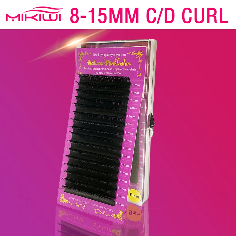 MIKIWI 16Rows Flse mink individual eyelash extension maquiagem cilios for professionals soft | Красота и здоровье