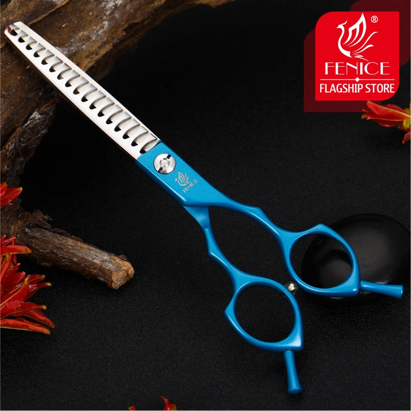 Fenice-Jp440c-Colorful-6-5-7-0-Inch-Stainless-Steel-Pet-85-Thinning-Scissors-for-Dog.jpg Fenice Jp440C Színes 6,5 7,0 Hüvelykes Rozsdamentes Acél Pet 85% Vékony Olló Kutya Ápoláshoz 17 Fogak Vékonyabb Chunker - Image 5