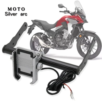 

FOR HONDA CB500X 2016-2019 2018 2017 Motorcycle carbon fiber Stand Holder Phone Mobile Phone GPS Plate Bracket Phone Holder USB
