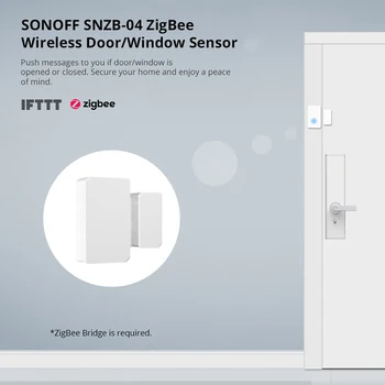 

SONOFF SNZB-04 ZigBee Wireless Door/Window Sensor Detector On/ Off Alert Notification via eWeLink APP Smart Home Securit