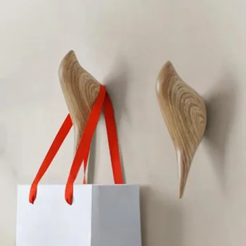 

Cute Bird Shape Wall Hooks 3D Clothes Bag Holder Coat Hat Hanger Home Decoration Resin Wood Grain Storage Rack