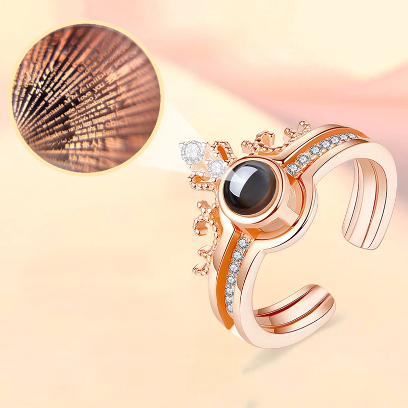 I Love You Ring 100 Languages Projection Ring Romantic Love Memory Wedding Ring Jewelry Dropshipping Rings Aliexpress