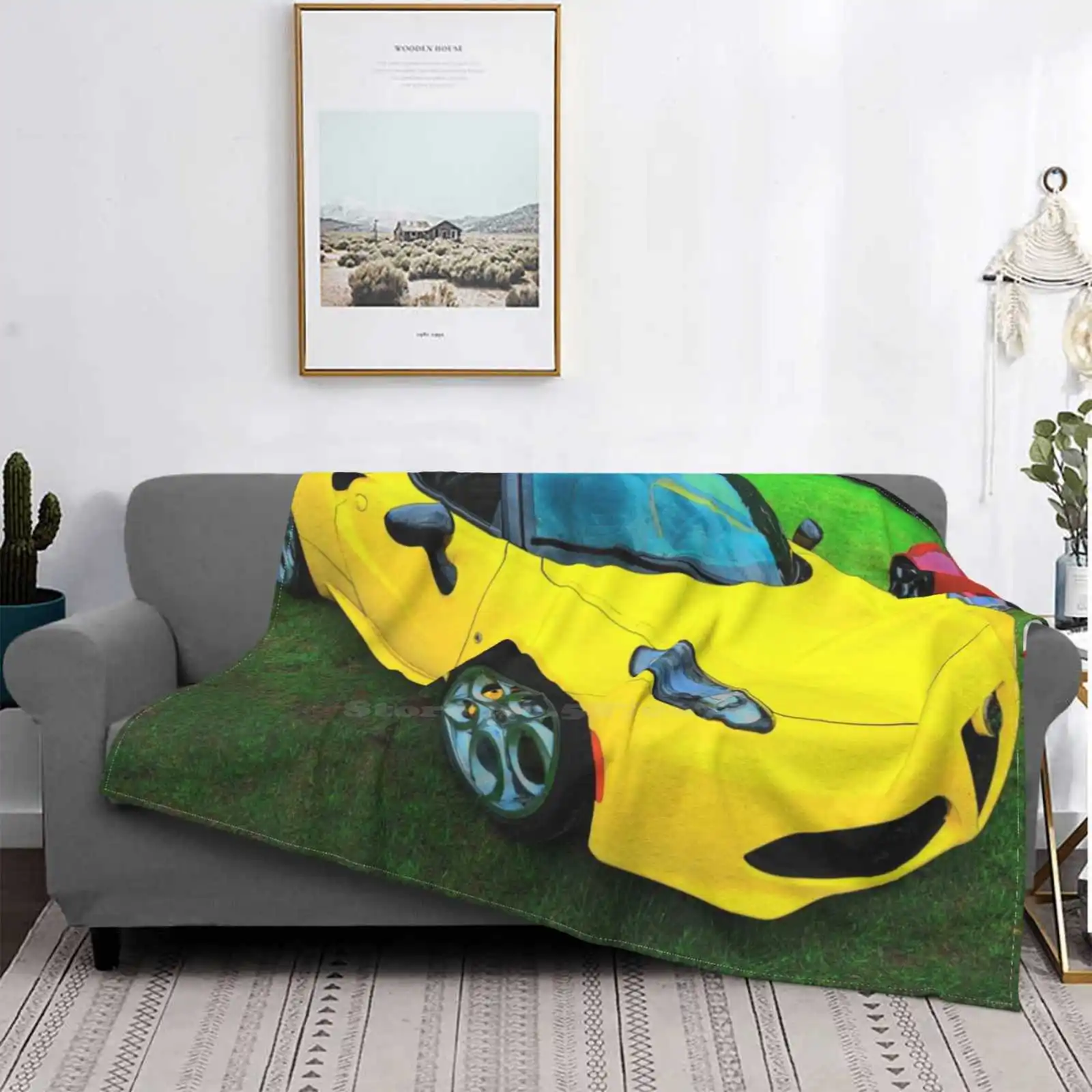 Spidery Italian Creative Design Light Thin Soft Flannel Blanket Automobiles Cars Super Exotic 2010S | Дом и сад