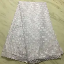 Высокое качество Королевский нигерийский кружевной Африканский с камнем кружевной ткани для вечерние платья. 5yards pL01