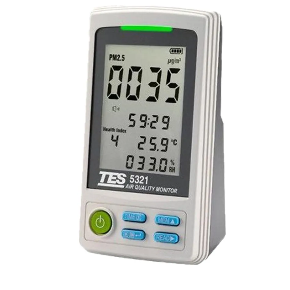 

TES-5321 Household Air Quality Monitoring Pm2.5 Humidity Temperature Detector Smog Table Particulate Matter