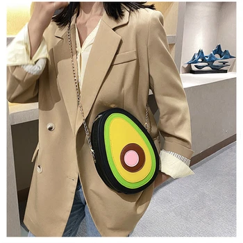 

New Fashion Women's fruit Shaped Faux Fur Crossbody Wallet Purse Chain Shoulder Bag Lady Handbag