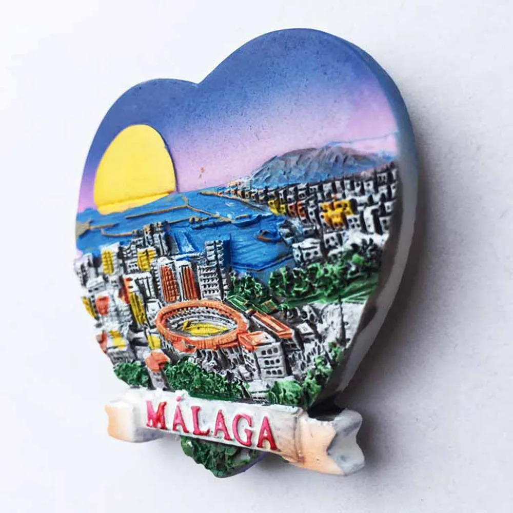 Lychee Sapin Malaga магнит на холодильник в форме сердца, холодильник, магнитная наклейка, сувениры для путешествий, домашние магниты для украшения