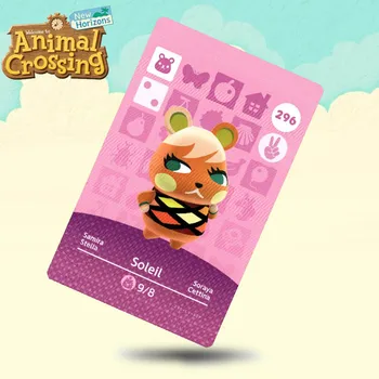 

296 Soleil Animal Crossing Card Amiibo Cards Work for Switch NS 3DS Games