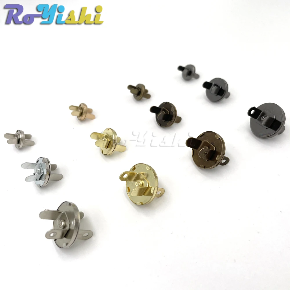 10pcs 14mm Magnetic Snap Button Clasps Ultrathin Metal Clap Buttons for Handbag Purses Bags Clothes Making