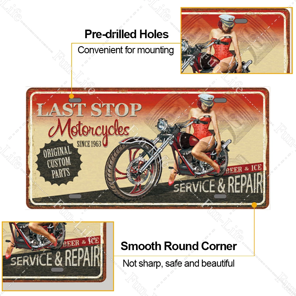 Motorfiets Merken Retro Metalen Bord
