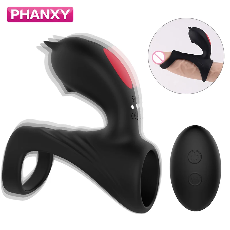 Мужской пенис PHANXY вибрирующее кольцо для задержки эякуляции Стимулятор точки G