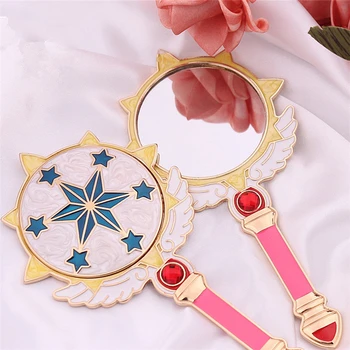 

Card Captor Character props Scepter Beauty Mirror Makeup Mirror Anime Accessory Props Carry Lovely Girl Hand Mirror
