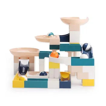 

ABS Assemble Funnel Slide Bricks Toys Christmas Gift Track Blocks Marble Race Run Maze Ball Track Building Blocks Set