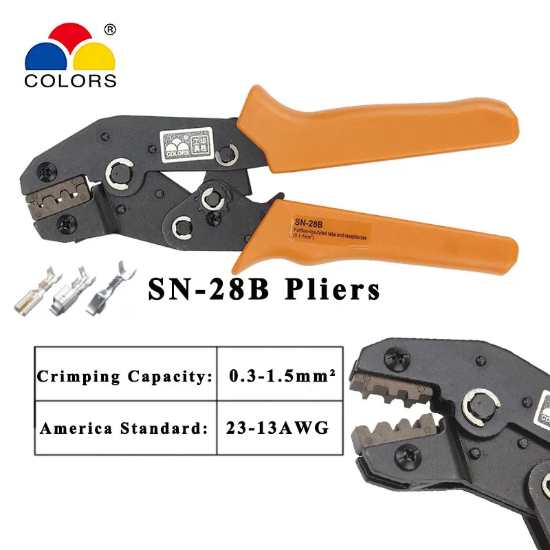 Colors Crimping Tool Crimping Pliers For Dupont XH2.54 KF2510 SM 2.54mm 3.96mm Plug Terminals AWG28-22