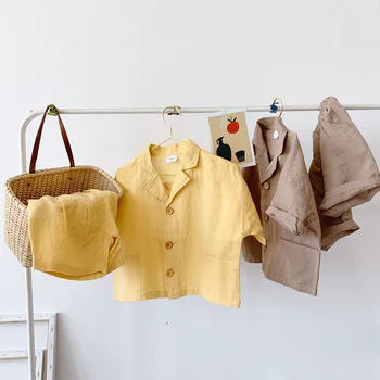 

2020 New Arrival Girls Boys 2 Pcs Set T-shirt+Shorts Spring Fashion Kids Suits Baby Clothes 1-6T