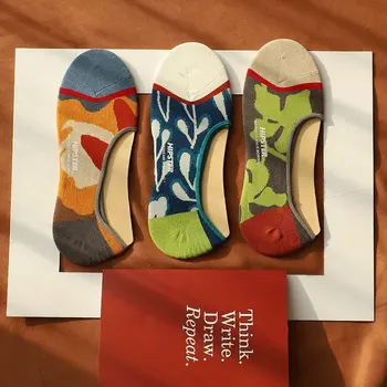 

Cotton Socks Japanese Retro Street Tide Socks Art Personality Crop Stealth Casual Socks Jacquard Happy Socks