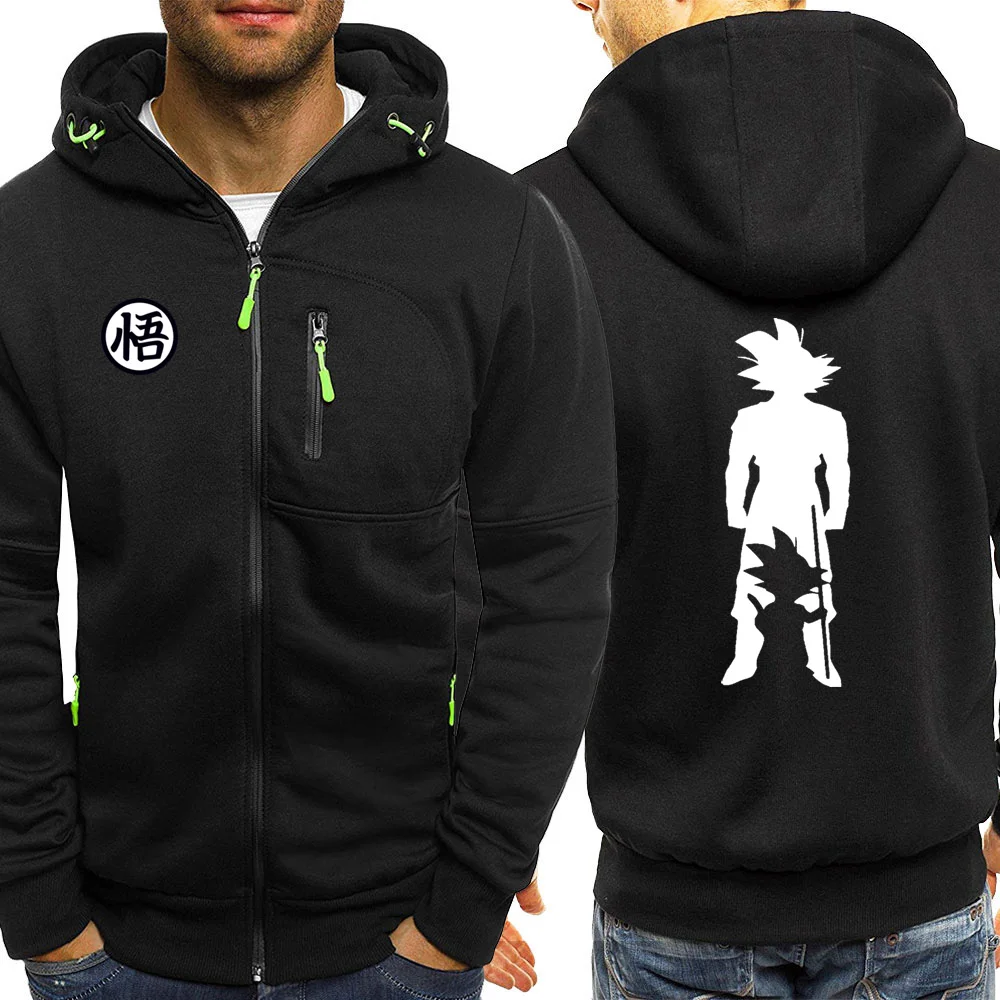 Saiyan Dragon Ball Аниме Толстовка мужская спортивная куртка на молнии мужская мода пальто худи Толстовка Осень Harajuku уличная одежда