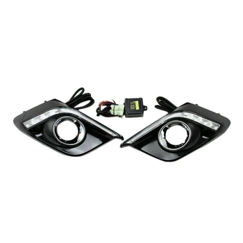 

White Daytime Running Fog Light DRL Lamps Fit for Mazda 3 Axela 2014-2016