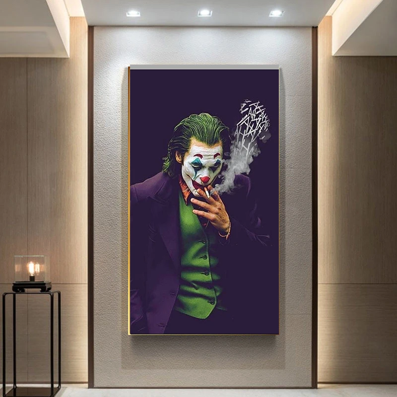 Джокер настенная живопись на холсте плакаты принты HD Комиксы фильм 2019 Хоакин