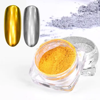 

Gold Nail Mirror Glitter Powder Metallic Color Nail Art UV Gel Polishing Chrome Flakes Pigment Dust Decorations Manicure
