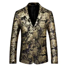 Мужской Блейзер, Мужской приталенный Повседневный блейзер с принтом, пиджак с отложным воротником, Однобортный блейзер для мужчин L30927