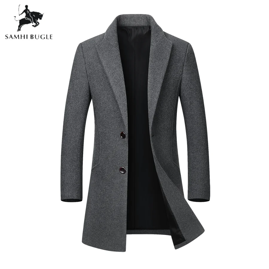 Winter Wool Jacket Men s High quality Wool Coat Casual Slim Lapel Wool Coat Men s 1